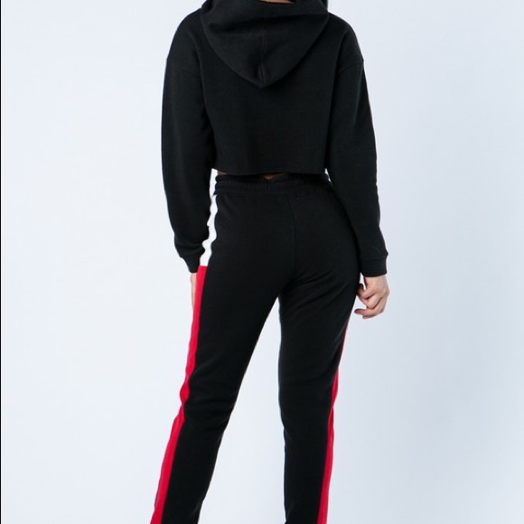 Black Fleece Colorblock Jogger Set - Picture 4 of 8